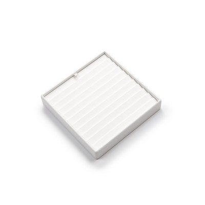 White Leatherette 10 Bracelet Tray