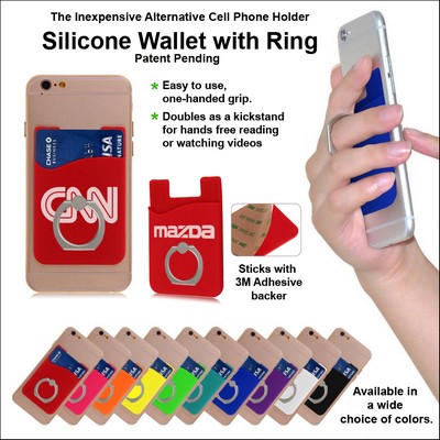 Red Silicone Wallet w/Ring No Extra Tariff