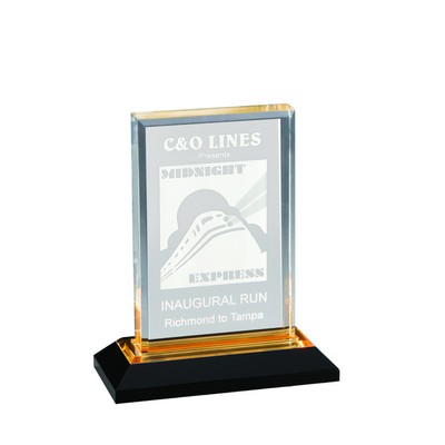 5" x 7" Gold Beveled Impress Acrylic Award