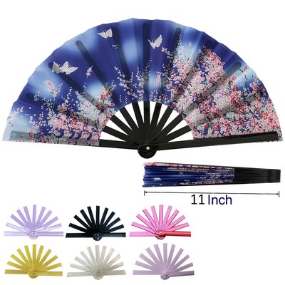 11" Plastic Frame Oxford Fabric Kung Fu Clack Fan