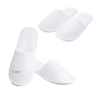 Hotel White Non-Slip Disposable Slippers Fluffy spa Slippers
