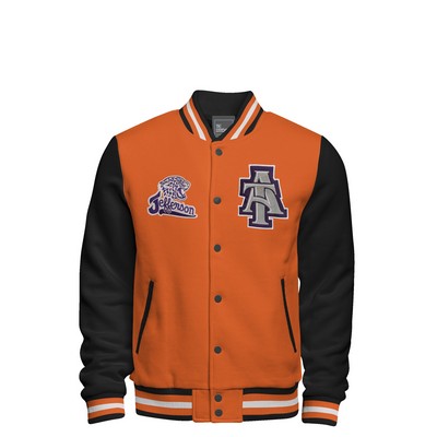 Build Your Own Cotton Varsity Jacket: Black Satin Lining