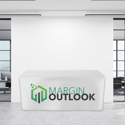 8FT Fitted Trade Show Table Cover - Full Color Imprint