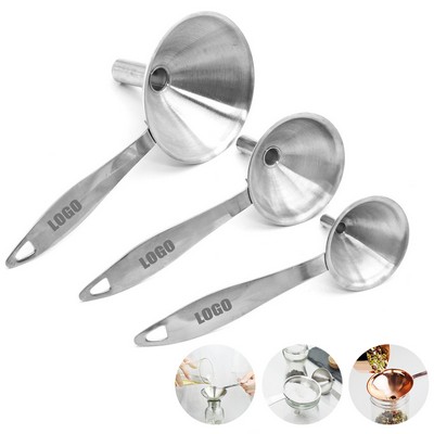 Set Of Three Metal Funnels