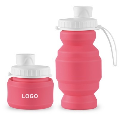 Silicone Foldable Travel Water Bottle (7.79"x 2.49")
