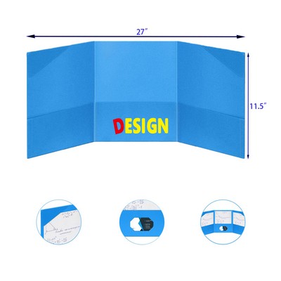 Plastic Tri Fold Pocket Folders