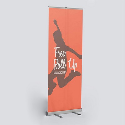 6.5 FT Roll Up Banner Retractable Banner with Stand for Advertising, Club, Music Festival