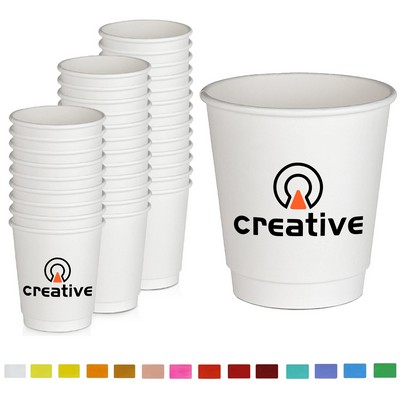 7/9/12Oz. Double Wall White Paper Cup