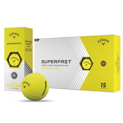 Callaway Super Fast Bold Yellow Golf Balls - 15 Ball Pack