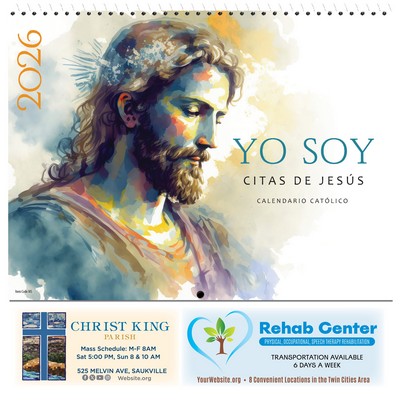 "I AM" - Sayings of Jesus 2026 Catholic Spiral Bound Calendar (Spanish)