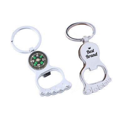 Foot - Shaped Compass With Key Ring