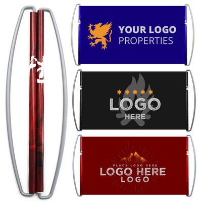 Customizable Retractable Handheld Banner Flag