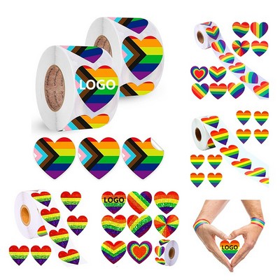 LGBT Rainbow Pride Stickers Roll – 500 Pack