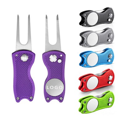 Golf Divot Tool Button Ball Marker