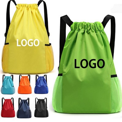 Sports Oxford Cloth Water Resistant Drawstring Backpack