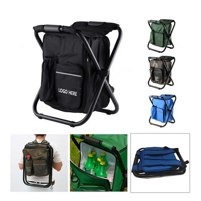 Foldable Camping Chair with Cooler Bag