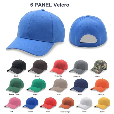 6 Panel Poly Twill Cap
