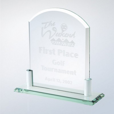Large Vertical Arch Award w/Aluminum Holder Base