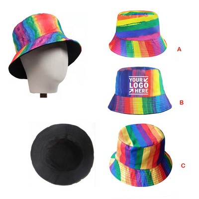 Double-side Rainbow Bucket Hat