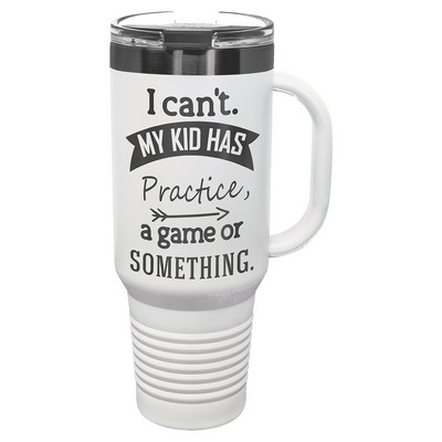 PC 40 oz. White/Ghost Black ION-Plated Travel Mug