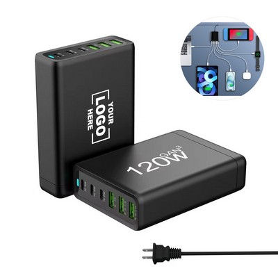 6-Port USB Fast Charging Station.