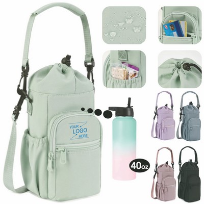Water Bottle Carrier with Shoulder Strap(Free Shipping)