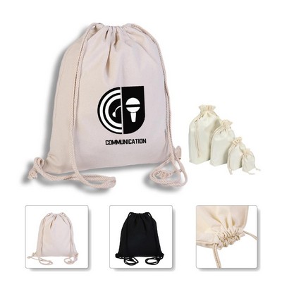 Durable Cotton Drawstring Tote Bags