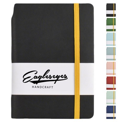 Leather Pocket Journal Notebook - Perfect for On-The-Go Note Taking and Travel Logging
