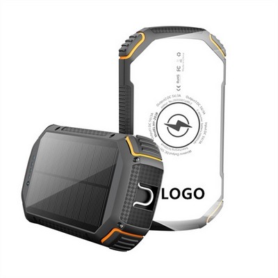 Solar Charging Power Bank Led Light with Wireless Charger.