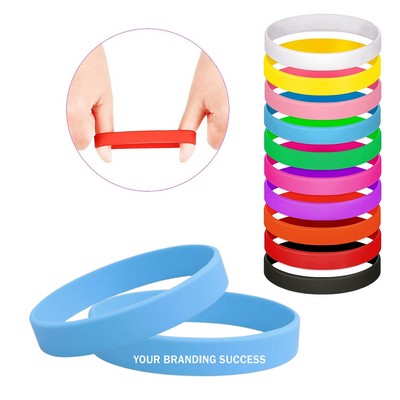 Debossed Full Colors Silicone Wristband With MOQ 100pcs