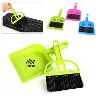 Mini Desktop Cleaning Kit - Broom and Dustpan Set