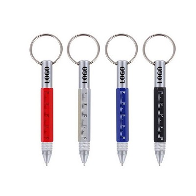 6 in 1 Multitool Tech Tool Key Ring Screwdriver Ruler Pen