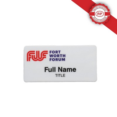 Full Color Name Badge w/Personalization (1.75"x3.5") Rectangle