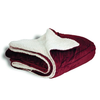 Maroon Red Sherpa Blanket