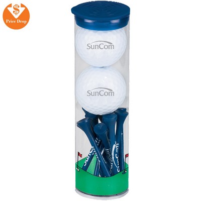 2 Ball Tall Tube With Wilson Chaos Golf Balls