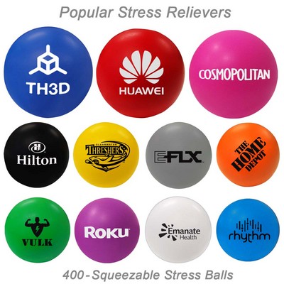 Popular Stress Balls, Semi Soft Squeezable Stress Reliever