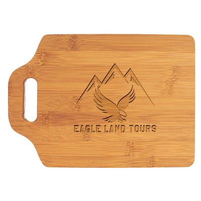 11" x 7.75" Bamboo Cutting Board with Handle