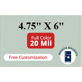Magnet - 4.75x6 Square Corners - 20 Mil