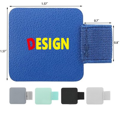 Self Adhesive Leather Pencil Holder with Elastic Loop