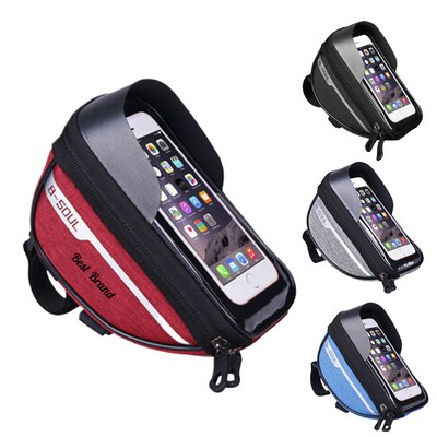 Bike Phone Front Frame Bag with Clear Window