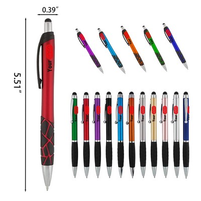 2 in 1 Capactive Touch Screen with Ballpoint Writing Pen