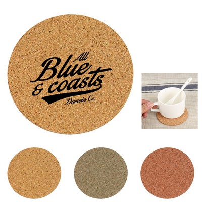 Round Natural Cork Coaster