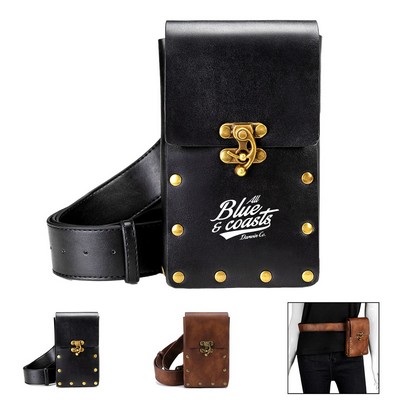 Steampunk Gothic Leather Fanny Pack