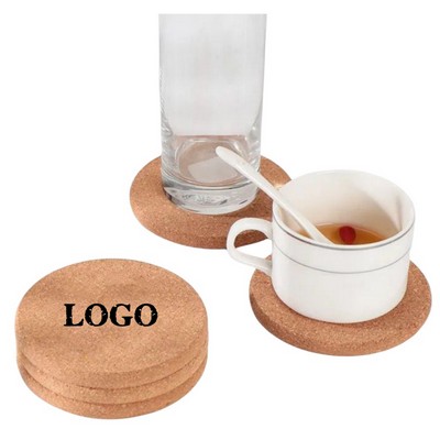 4" Custom Eco Friendly Natural Wood Coaster MOQ100PCS
