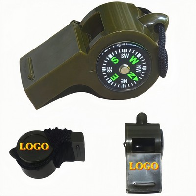 2 In 1 Compass Survival Whistle