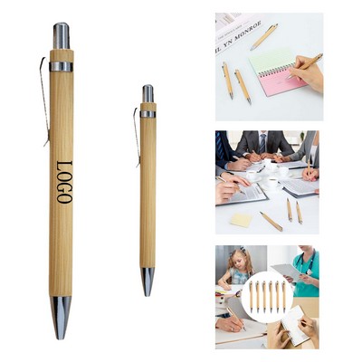 Custom Bamboo Ballpoint Pen with Logo