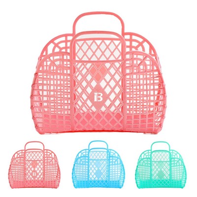 Reusable Hollow Plastic Beach Storage Tote Bag