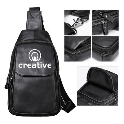 Leather Cowhide Crossbody Sling Bag