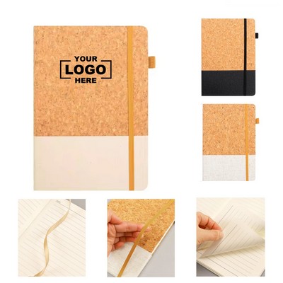 A5 Notebook Featuring Cork Spliced Sections