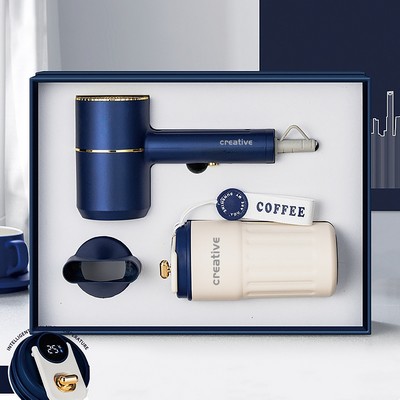 Insulated Tumbler & Hair Dryer Combo Business Gift Set